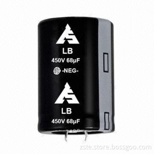 Snap-in Aluminum Electrolytic Capacitor with Large Capacitance, 450V, 68uf, 3000h